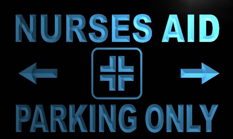 Nurses Aid Parking Only Neon Light Sign